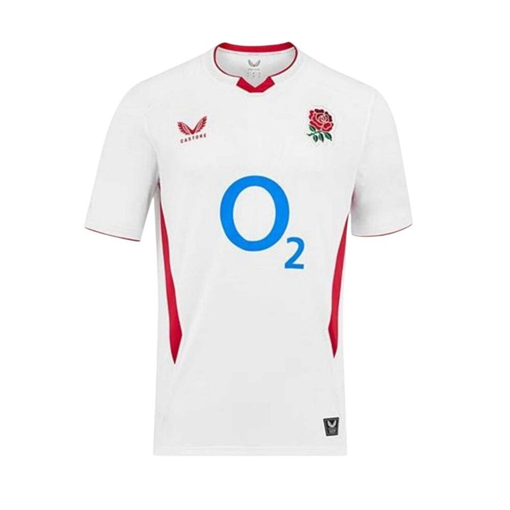 Castore Mens 2025 England Rugby T-Shirt / White/Red